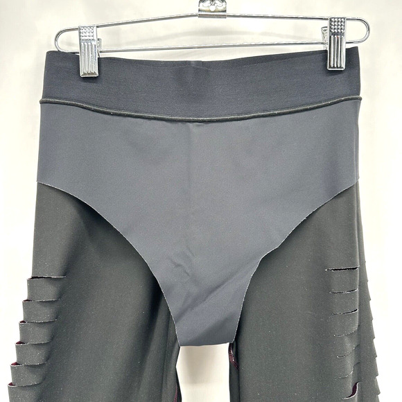 UltraCor Silk Slash Legging Ombre Burgundy Blush Size S Active Gym Glam Workout - Picture 6 of 12